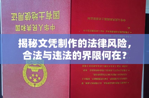 南城揭秘文凭制作的法律风险，合法与违法的界限何在？