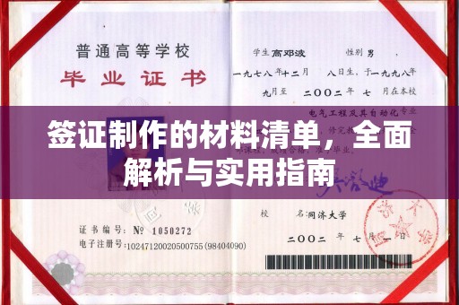 南城签证制作的材料清单，全面解析与实用指南