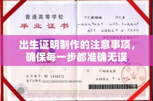 南城出生证明制作的注意事项，确保每一步都准确无误