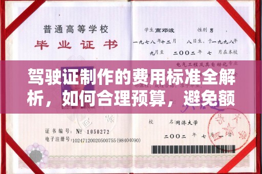 南城驾驶证制作的费用标准全解析，如何合理预算，避免额外支出