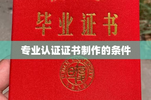 南城专业认证证书制作的条件