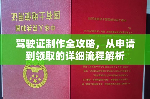 南城驾驶证制作全攻略，从申请到领取的详细流程解析
